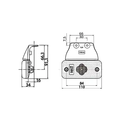 Feu de position latéral LED 24V ambre _1