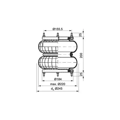 Luftfederbalg 8x2" Springride_0
