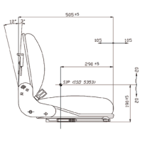 Sitz mechanisch gefedert mit Gurt u. Armlehne _4