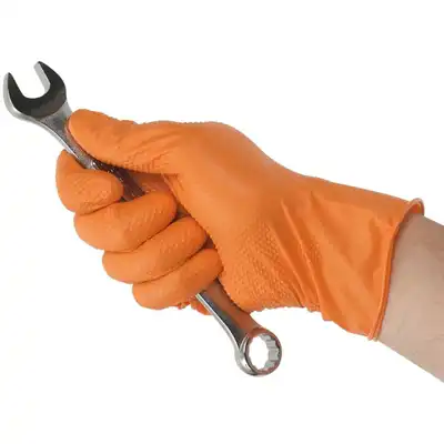 Einweghandschuhe Nitril, orange 90 Stk. Grösse XXL_0