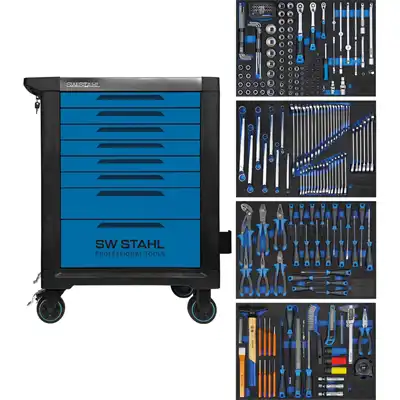 Carrello portautensili prof. TT801, blu, 246 pezzi_3