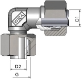 Einstellbarer Winkelanschlussstutzen (vormontiert)